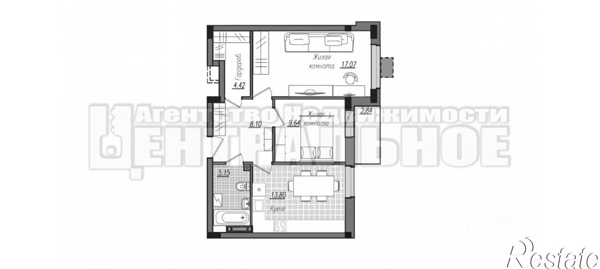 Купить квартиру за 7 527 420 рублей на Смоленск г., Промышленный