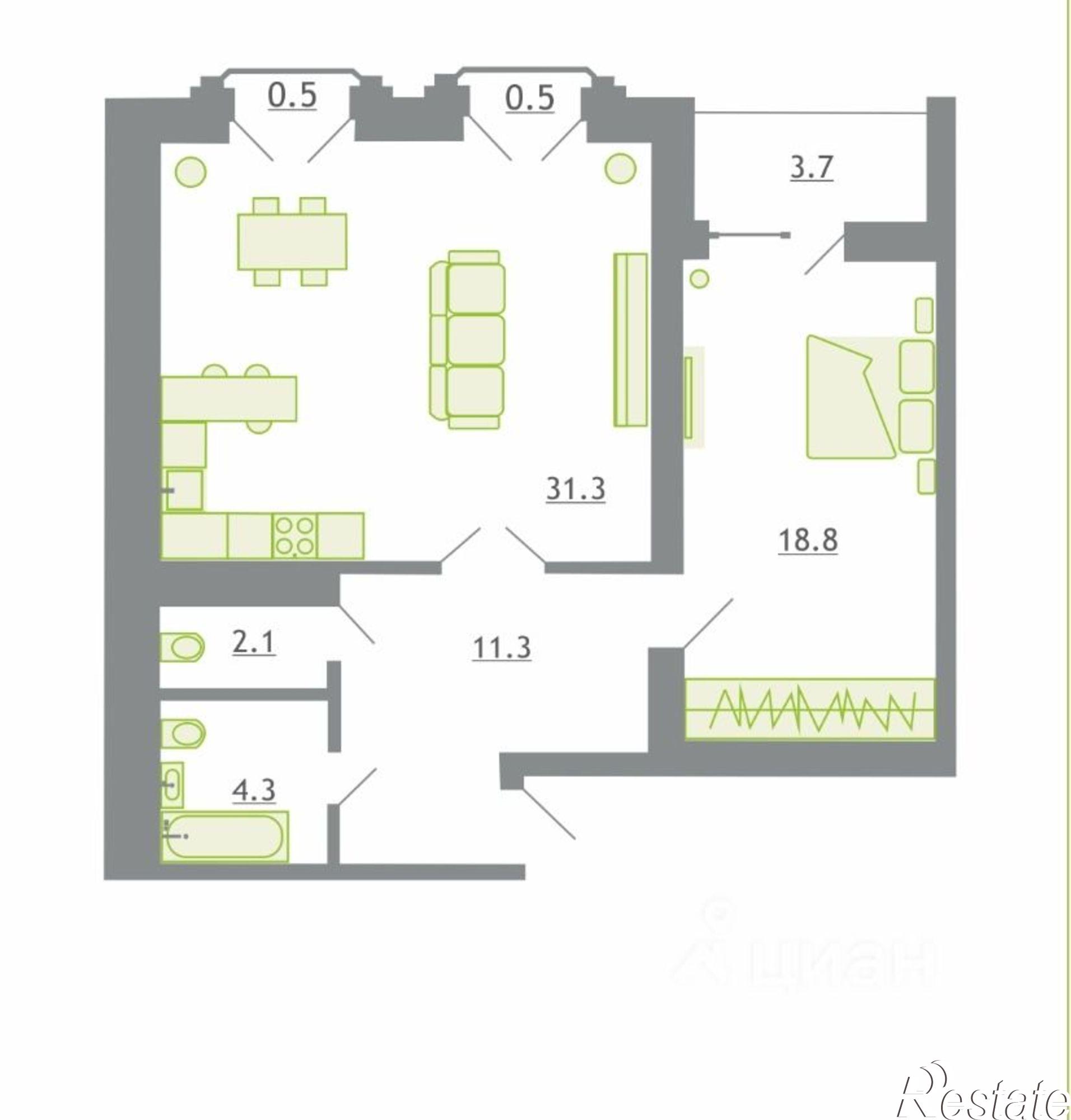 Купить квартиру за 5 990 000 рублей на Смоленск, Отрадная улица, 1