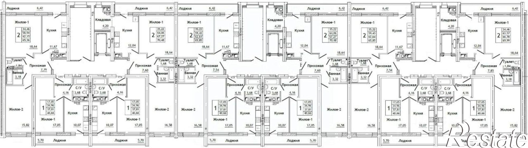 Купить квартиру за 3 538 000 рублей на улица 70-летия Победы, 1