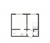 2-комн, 33кв м, этаж 3/5 