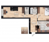 2-комн, 70кв м, этаж 2/4 3-й Запольный переулок, 8