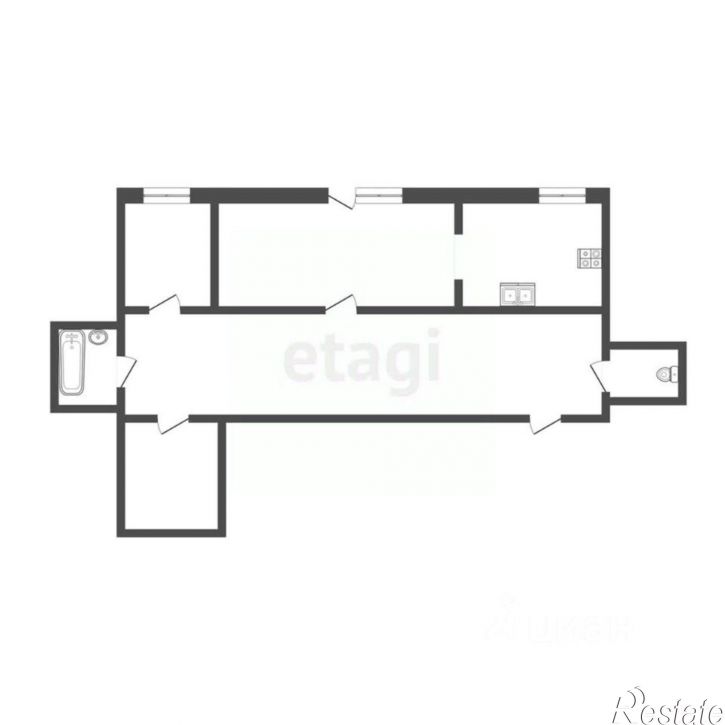 3-комн квартира