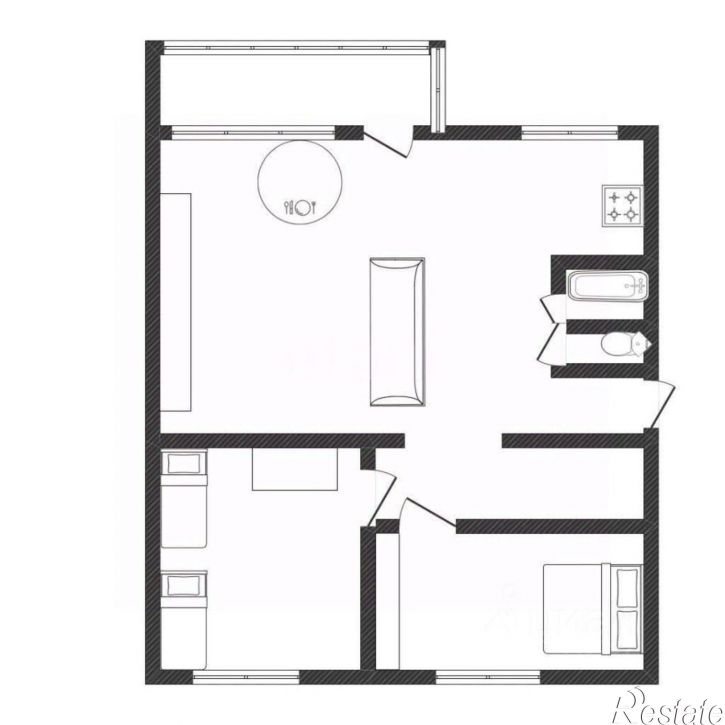 3-комн квартира