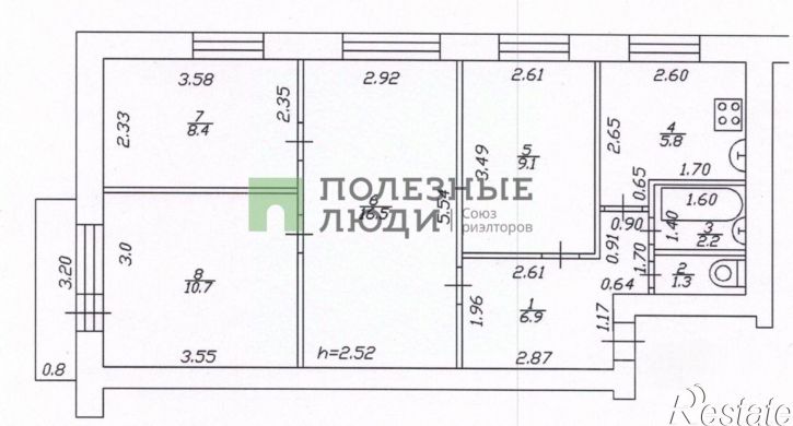 4-комн квартира Вяземский район, Вязьма г.