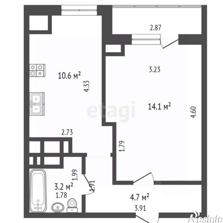 1-комн квартира