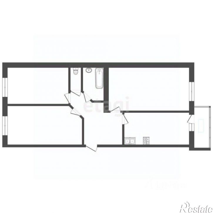 3-комн квартира