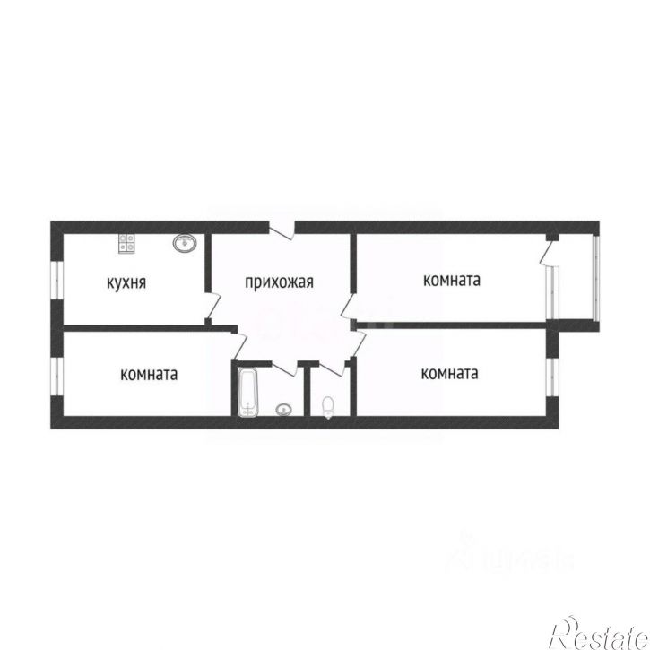 3-комн квартира